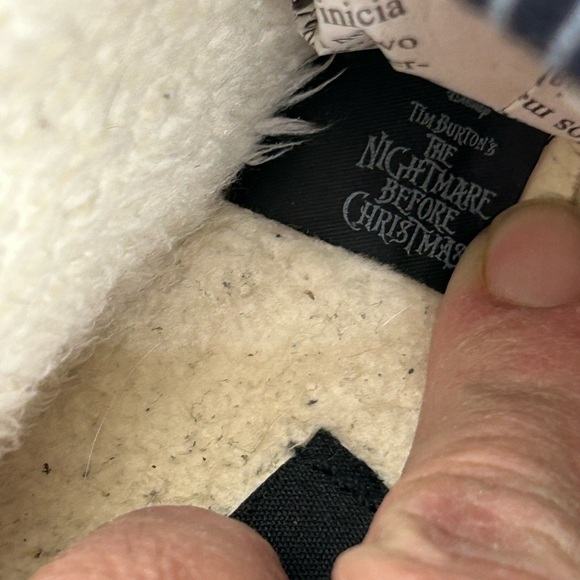 Disney Black and White Striped Jack Skellington Slippers - Picture 7 of 7